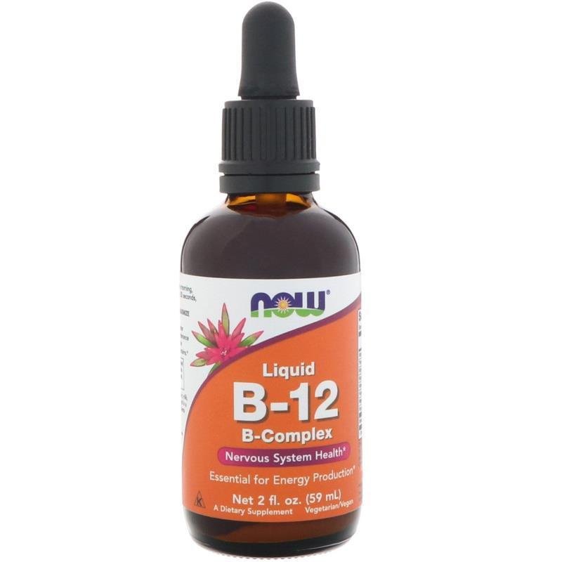 B-12 Liquid B-Complex 2 Fl Oz NOW Foods