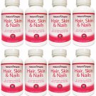 8x Hair, Skin & Nails Vitamins Biotin 5000 mcg Vitamin B-6 - 60 Capsules