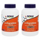 2x NOW Foods L-Carnitine 500 mg 180 VCaps, Clinically Tested, FRESH, Made In USA