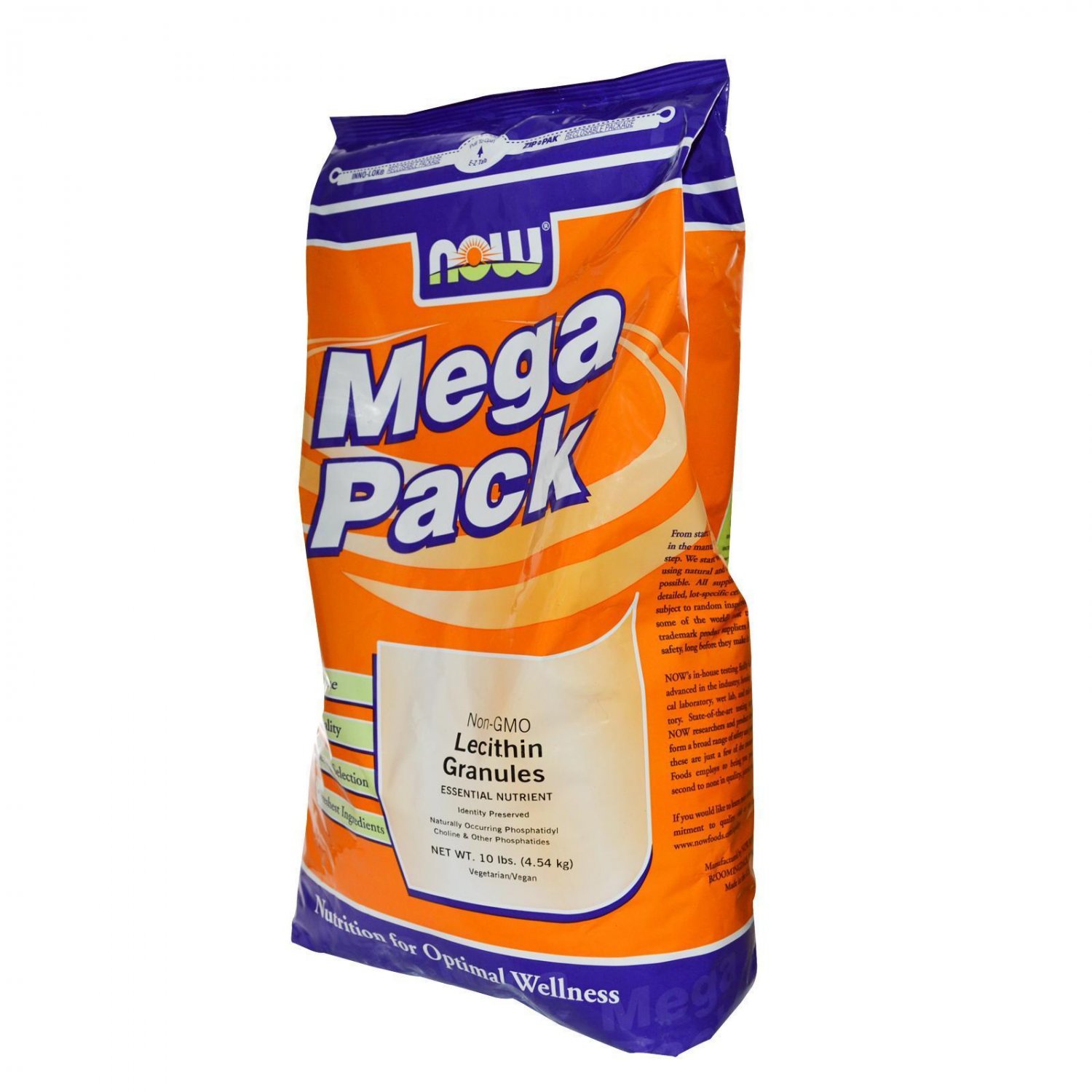 Lecithin Granules Mega Pack NonGMO 10 lbs (4.54 kg) by Now Foods