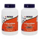 2 x NOW Foods L-Carnitine 1000mg 100 Tabs, Fitness Support, FRESH, Made In USA