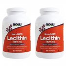 2 x NOW Non-GMO Lecithin 19 Grain 1200 mg 400 SGels Nervous System Support FRESH
