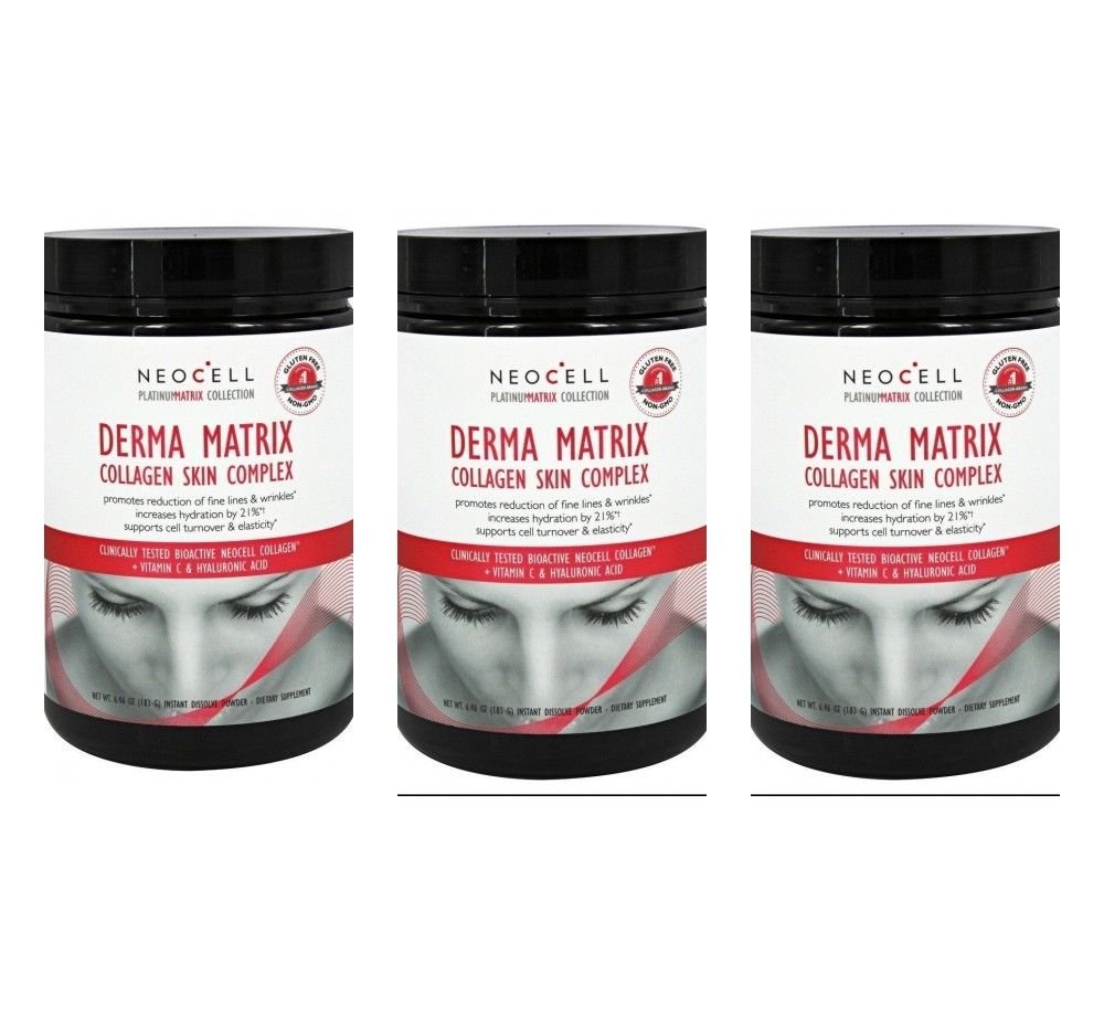 3x Neocell Derma Matrix Collagen Skin Complex - 6.46 oz (183 g)