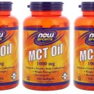 3 Pack Now Foods MCT Oil 1,000mg 150 Soft gels