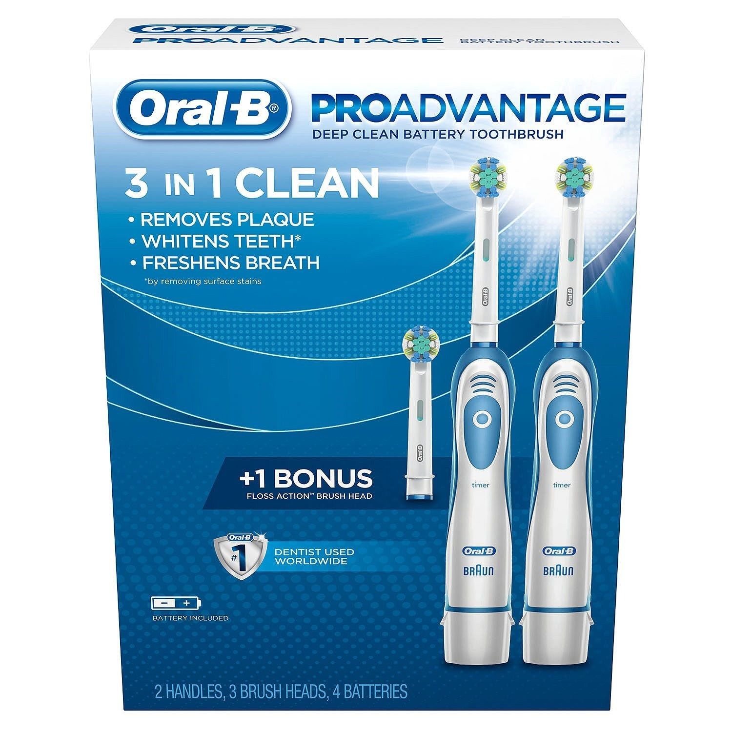 Oral-B Complete Deep Clean 3in1 CLEAN PRO ADVANTAGE Battery Toothbrush Oral B 2