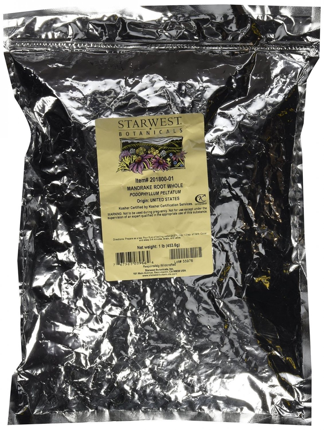 Mandrake Root Whole Wildcrafted
