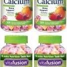 Vitafusion Calcium Gummy ONBwO Vitamins For Adults 100 Count (Pack of 4)