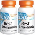 Best D-Phenyalanine 500 Mg 60 VCaps by Doctors Best (Pack of 2)