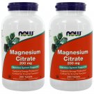 Magnesium Citrate 200mg 250 Tabs by NOW Foods (Pack of 2)