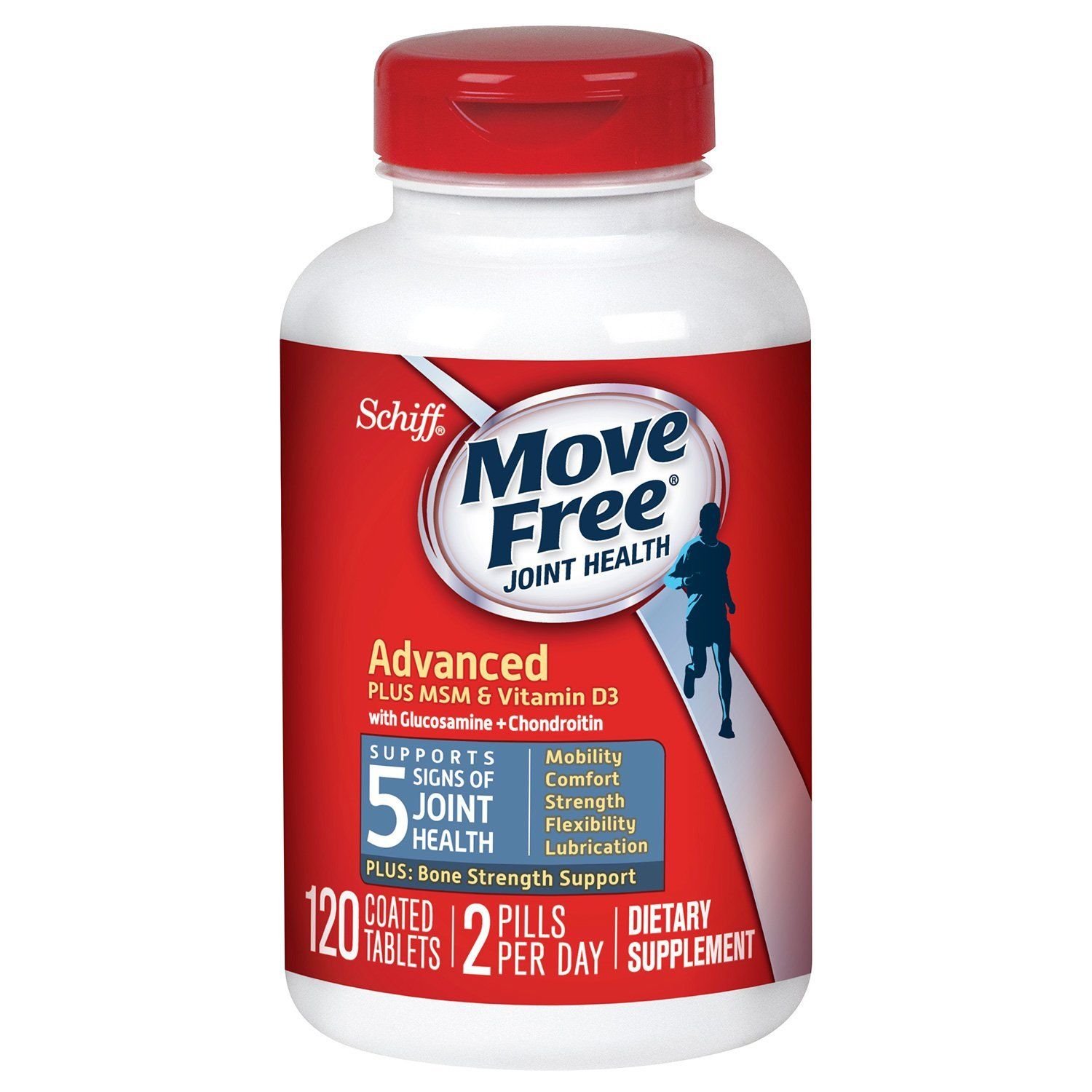 Move Free Advanced Plus MSM and Vitamin D3 120 tablets Joint Health Supplement