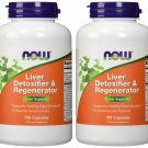 NOW Foods Liver Detoxifier & Regenerator 180 Capsules (Pack of 2)
