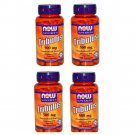 4x Now Foods Tribulus 1000mg 90 Tablets 45% Saponins,Testosterone Boost