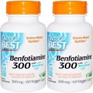 Best Benfotiamine 300 mg 60 vcaps by Doctors Best (Pack of 2)