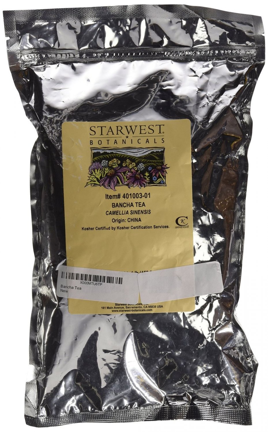 Starwest Botanicals Organic Bancha Green Tea -- 1 lb