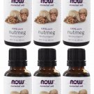 6x Now Foods Essential 100% Pure Nutmeg Oils - 1 fl oz (30 ml)