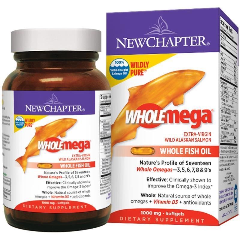 NEW! New Chapter WholeMega 180 Softgels 1000 mg