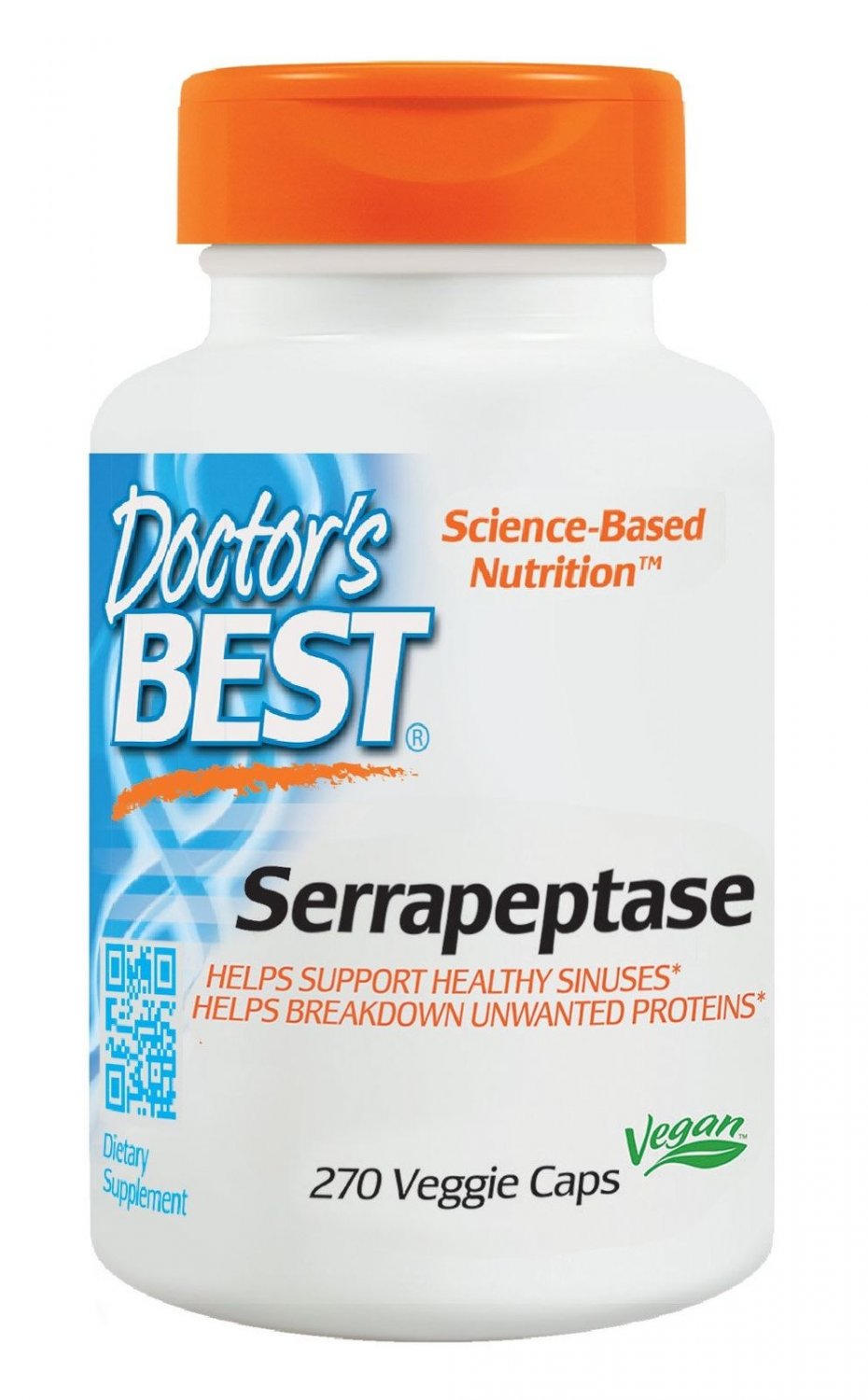 Doctor's Best Serrapeptase Non-GMO Gluten Free Vegan Supports Healthy Sinuses...