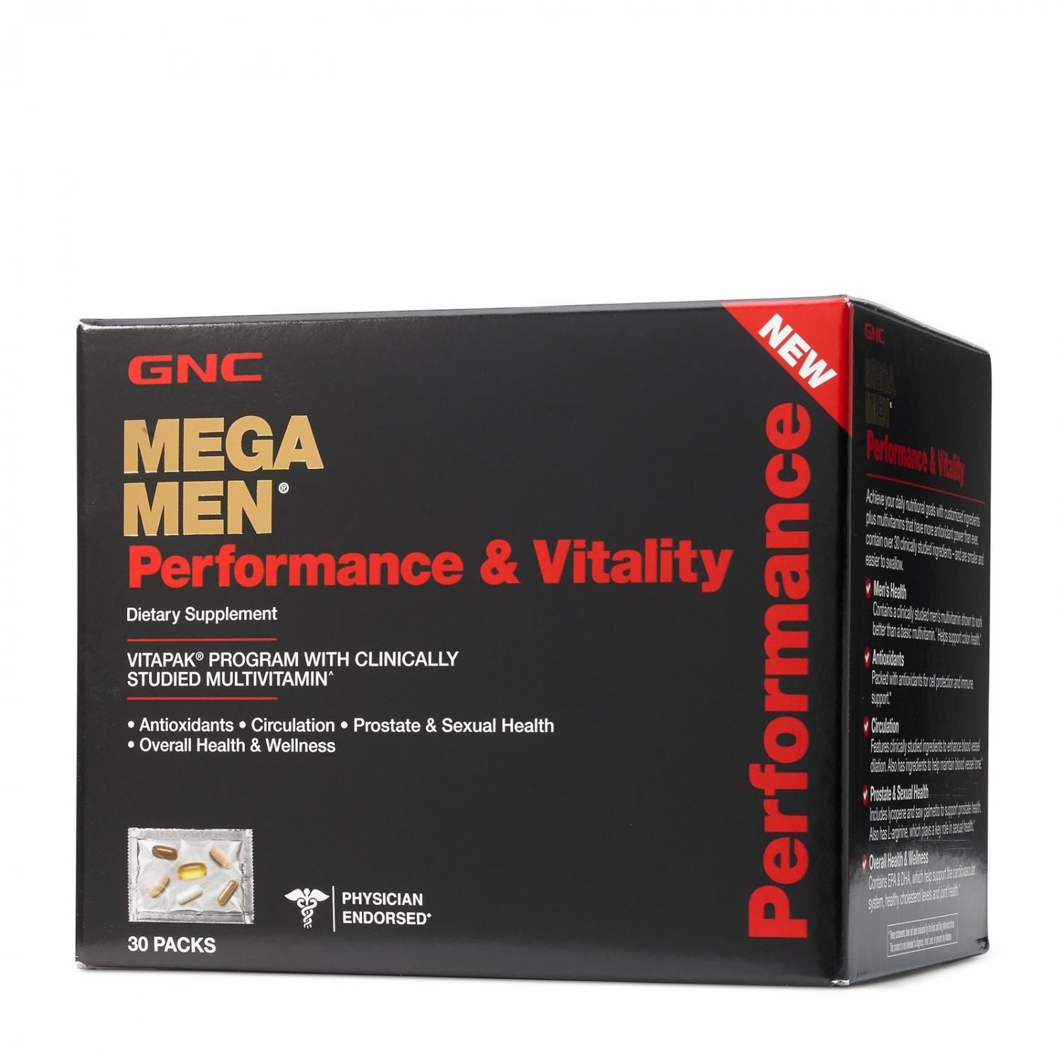 GNC Mega Men Performance and Vitality Supplement 30 Count