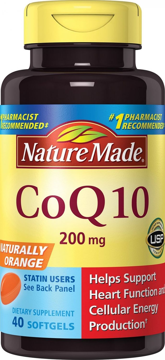 Nature Made CoQ10 (Coenzyme Q 10) 200 mg. Softgels 40 Ct