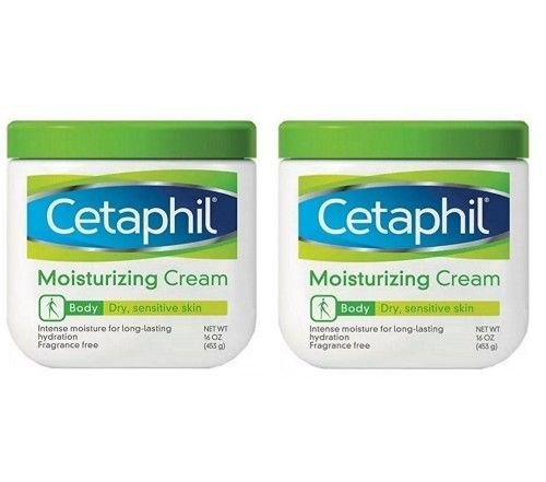 Cetaphil Moisturizing Cream for Dry/Sensitive Skin Fragrance Free 16 oz 2 pack