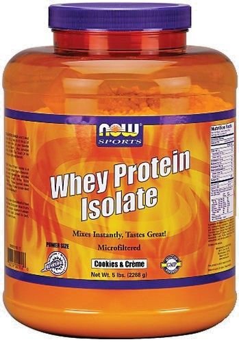 Whey Protein Isolate Cookies & Creme 5 Lbs by NOW Foods