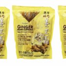 3 Bags Prince of Peace Instant Ginger Honey Crystals - 30 Pack (18g each)