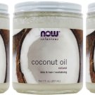 Now Foods Natural Coconut Oil - 7 fl oz (Pack of 3)