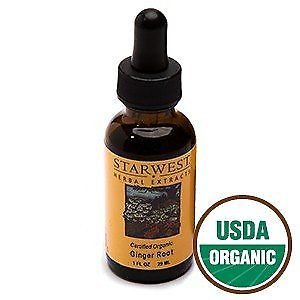 Ginger Root Extract Liquid 4 oz Organic -Starwest Botanicals