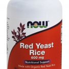 Red Yeast Rice 600mg 240 Vcaps NOW Foods