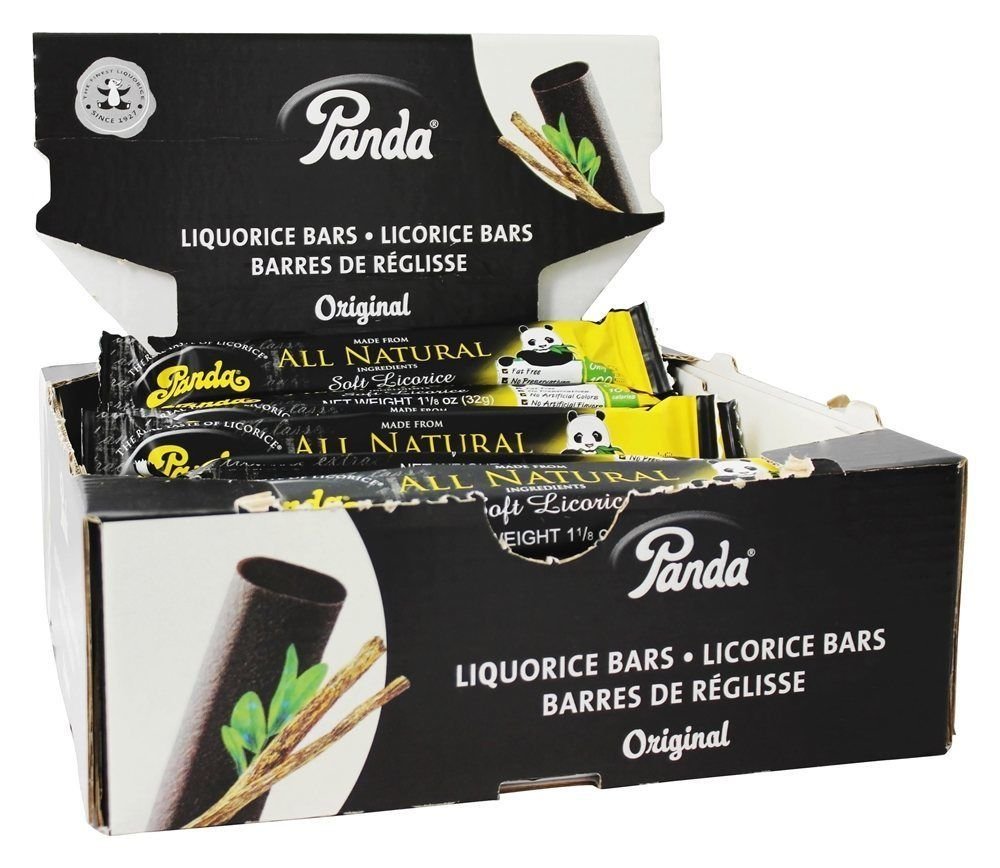 Panda All Natural Licorice Bar Black 36 (1.1 oz) bars