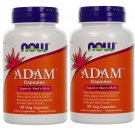 2 x NOW ADAM Superior Men's Multi Vitamin/Mineral 90 VCaps