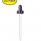 10x Black Glass Dropper Sizes 22-400 fits 4 fl. oz Bottles