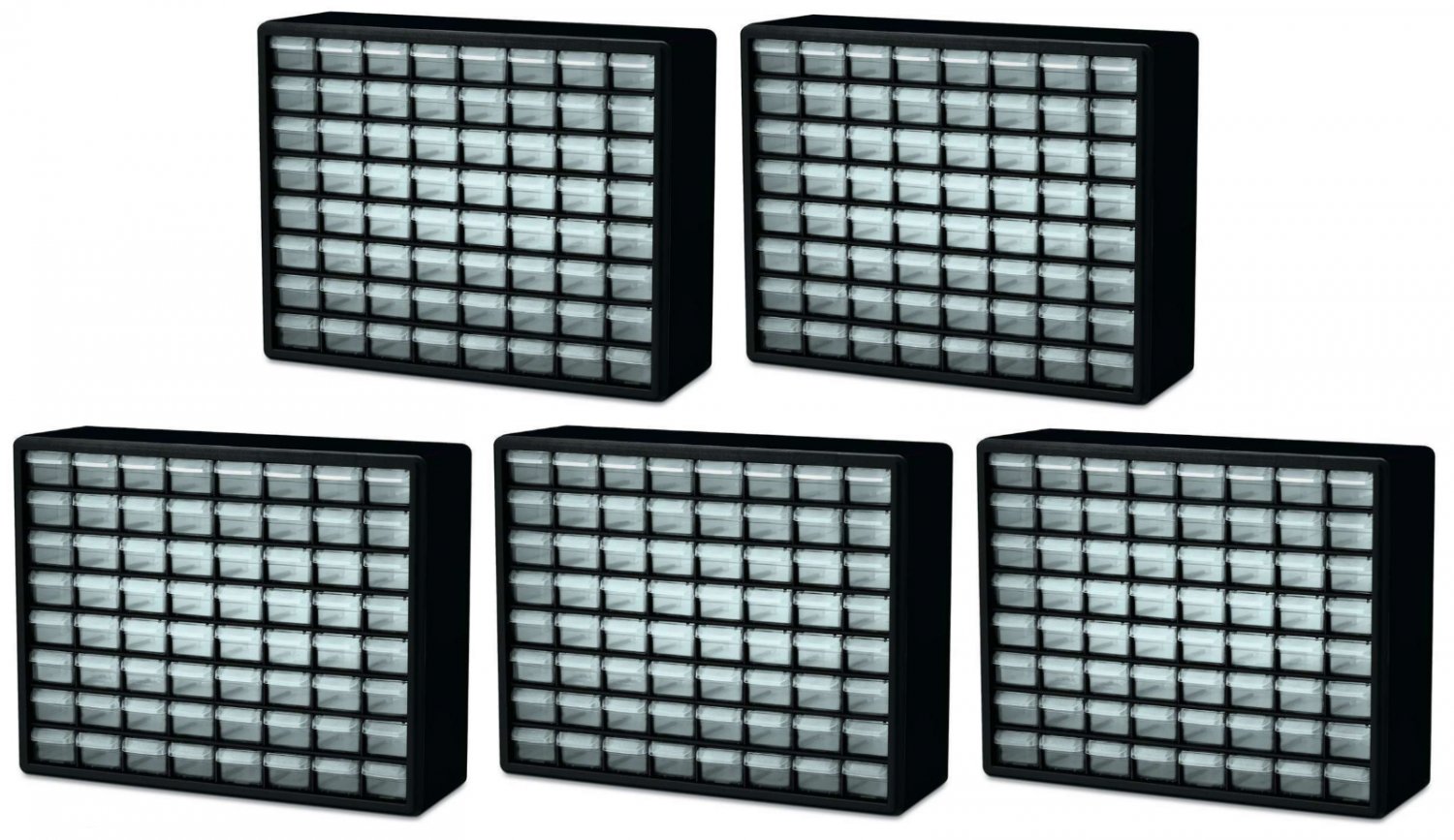 5x AKRO-MILS 10164 Drawer Bin Cabinet, 6-3/8 In. D, 20 In. W