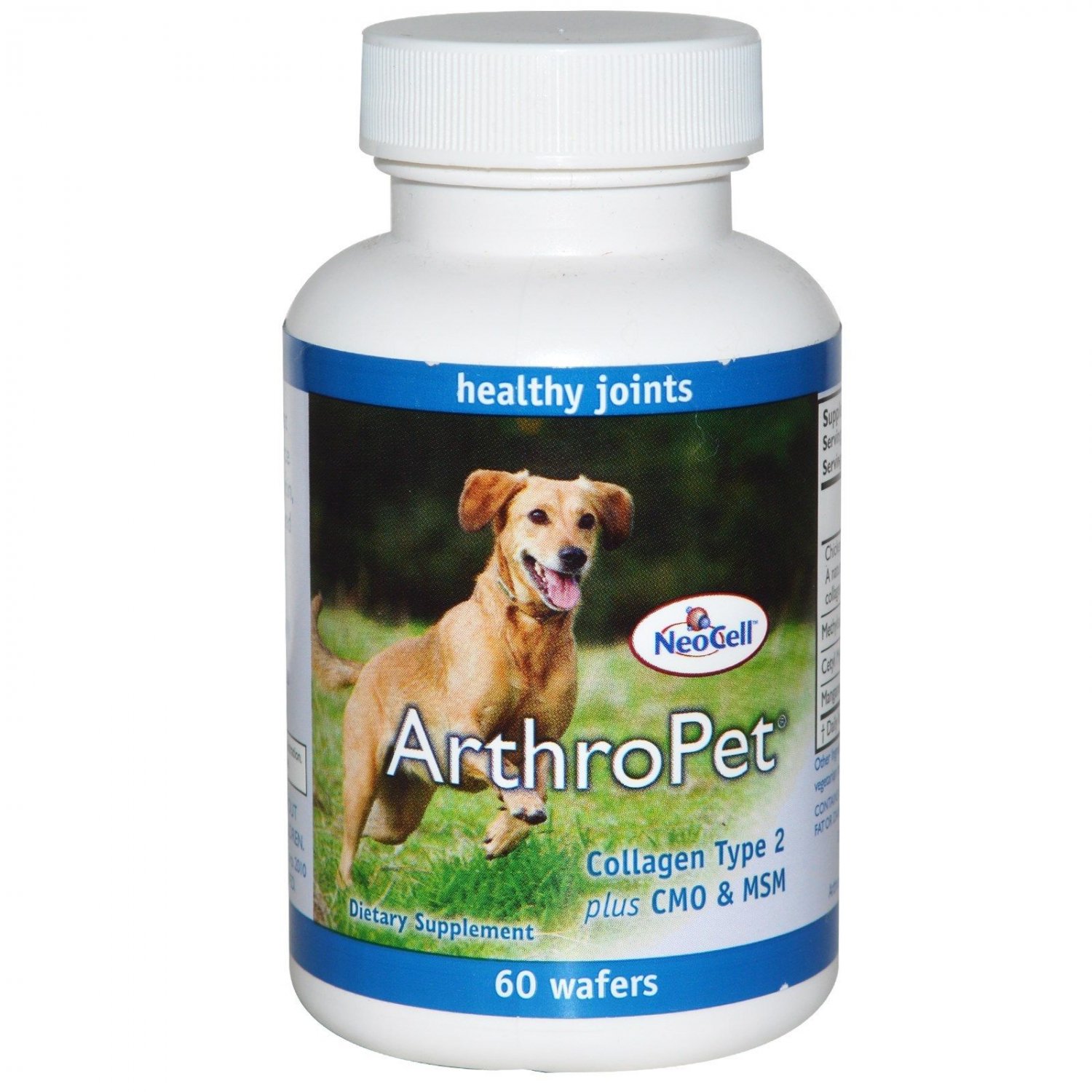 Neocell, ArthroPet, Collagen Type 2 Plus CMO & MSM, 60 Wafers