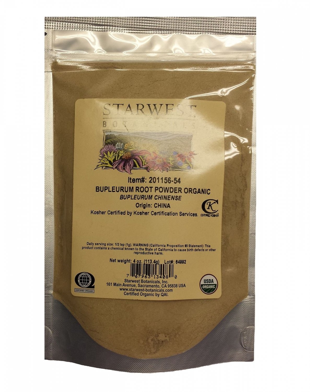 BUPLEURUM ROOT POWDER ORG 4 OZ by Starwest