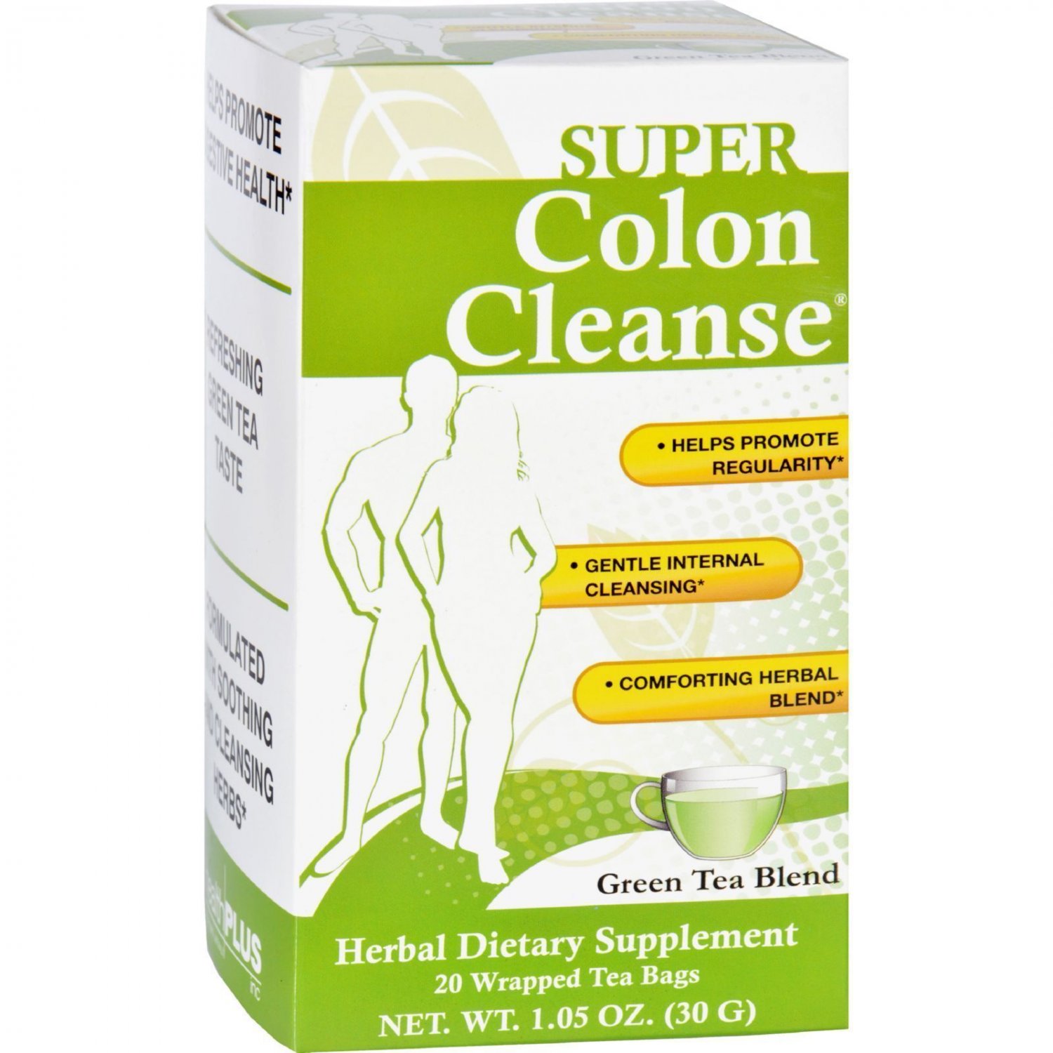 Health Plus Tea Super Colon Cleanse Green Tea - 20 Bags