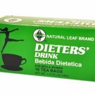 3 Pack Natural Leaf Brand Dieters Tea Drink For Men & Women - 18 Count (1.5 oz)