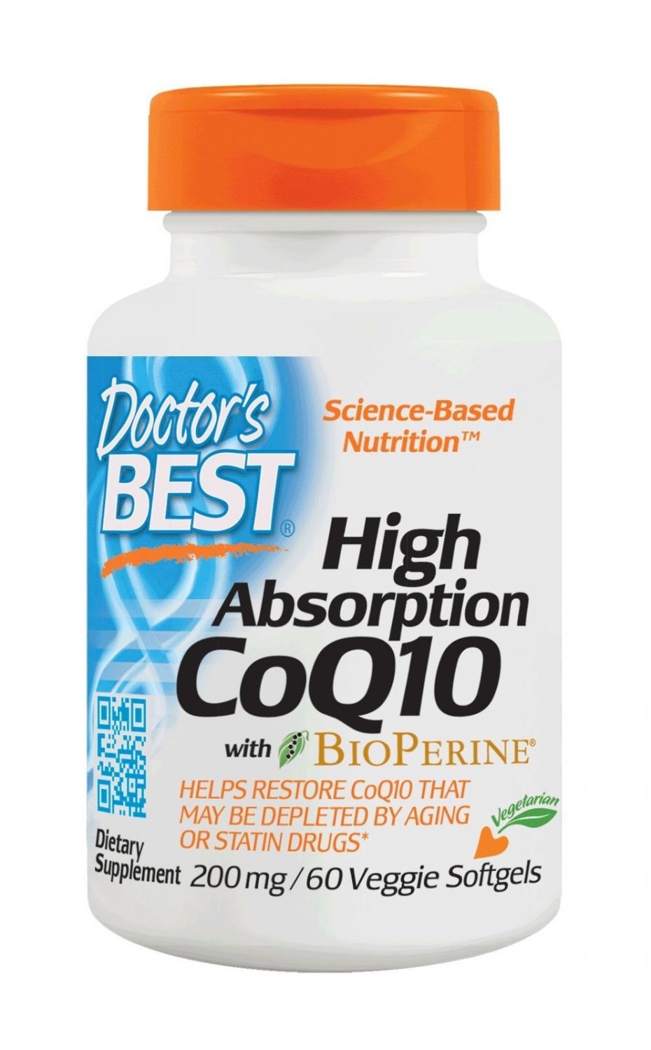 Doctor's Best High Absorption CoQ10 with BioPerine Vegetarian Gluten Free Nat...
