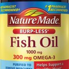 Nature Made Burpless Fish Oil 1000 mg w. Omega-3 300 mg Softgels Mega Size