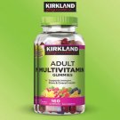 2 Bottles Kirkland Signature Adult Multivitamin,320 Gummies Natural Fruit Flavor