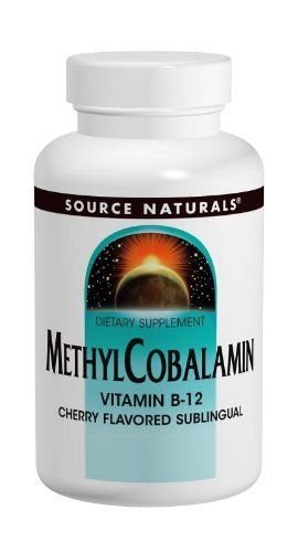 Source Naturals MethylCobalamin Cherry Flavored  1mg 120 Lozenges (Pack of 2)
