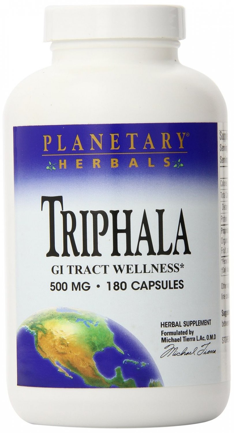 Planetary Herbals Triphala GI Tract Wellness 500mg 180 Cap (Pack of 2)