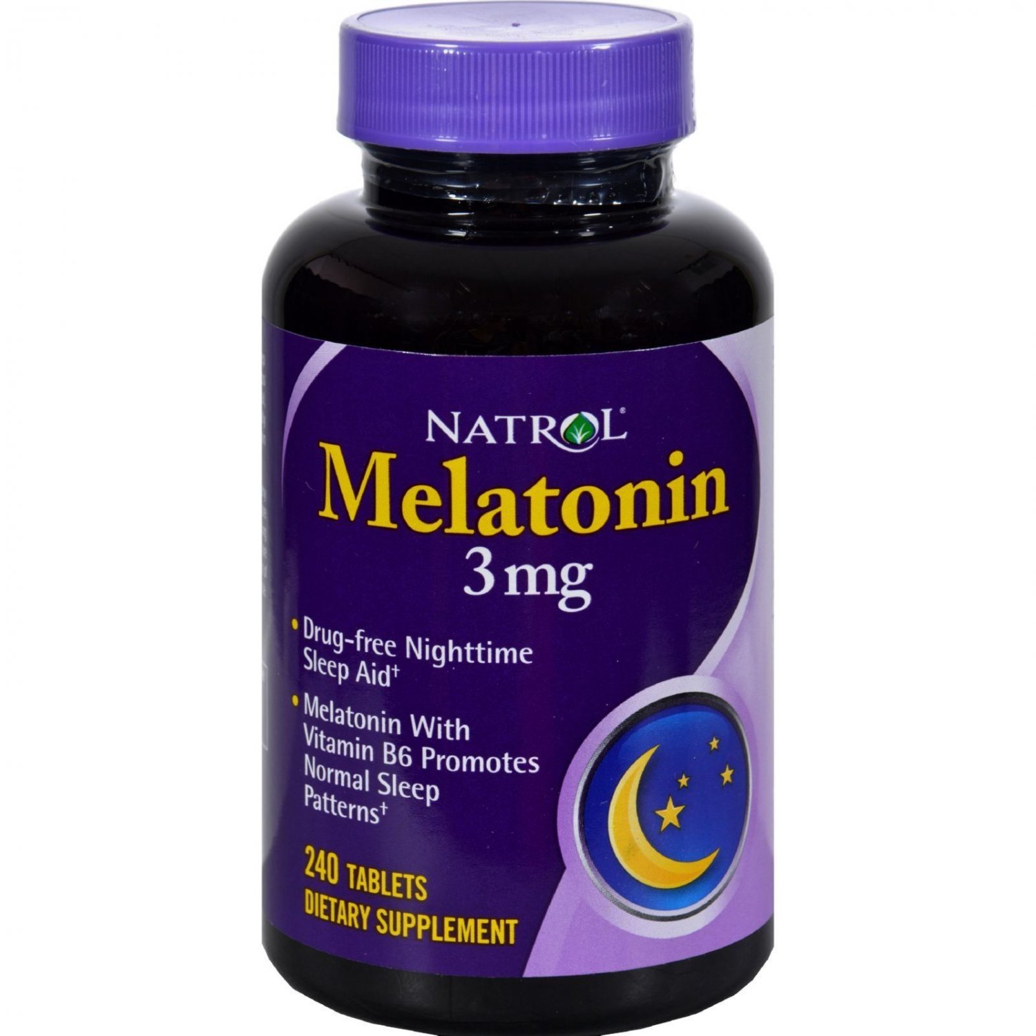 Natrol Melatonin Tablets 3mg 240 Count (Pack of 2)