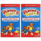 Yummi Bears, All Natural Fruit Flavor, 90 Gummy Bears pack of 2