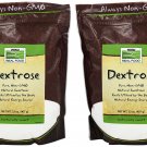 Now Real Food 100% Pure Dextrose Powder 2 lbs Pound 32 oz Pack of 2