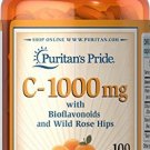 Vitamin C 1000Mg W/ Bioflavonoids & Wild Rose HIps 100 Vegetarian Pills Caplets