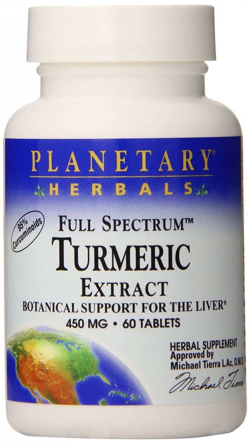 Planetary Herbals Full Spectrum Turmeric Extract Tablets 450 mg 60 Count