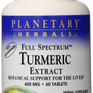 Planetary Herbals Full Spectrum Turmeric Extract Tablets 450 mg 60 Count