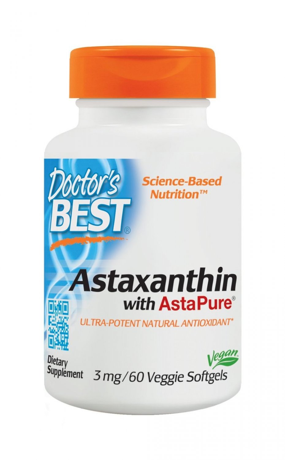 Doctor's Best Astaxanthin Non-GMO Vegan Gluten Free Soy Free Powerful Antioxi...