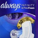 Always Infinity Extra Heavy Overnight Pads With Wings Size 5 Unscented 24 Count